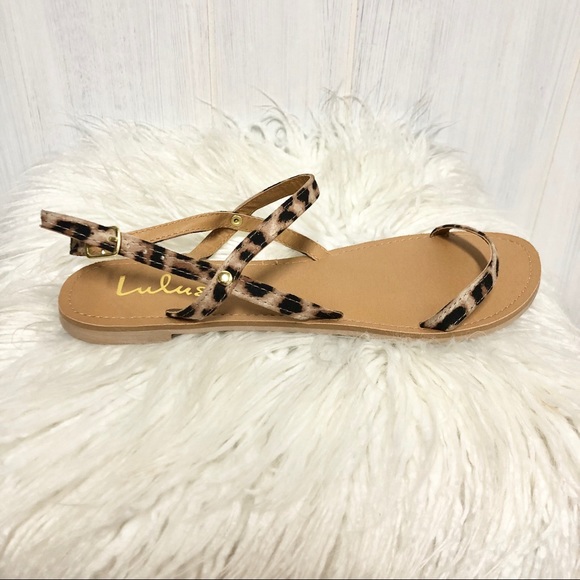 NWOT Lulu's Leopard Print Sandals - Picture 4 of 7